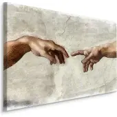 Karo-art Schilderij - Schepping van Adam , naar Michelangelo, Premium Print