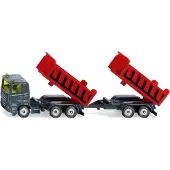 Siku Truck met kipper en aanhanger met kipper