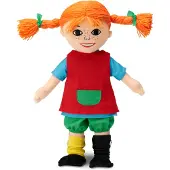 Peppi Pitkätossu Knuffels 'Langstrumpf' azuur / groen / oranje / rood