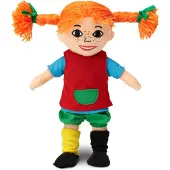 Micki Knuffels 'Langstrumpf' blauw / geel / groen / rood