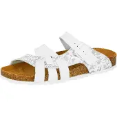 Lico Slipper BIOLINE FLORA, wit/zilver, maat 41