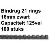 GBC COMBBIND 16MM ZWART D100X
