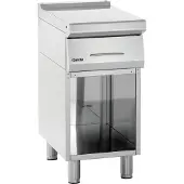 Bartscher Werkelement , RVS, 1 lade, open onderbouw, 40(b)x85(h)x70(d)