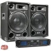 Skytec MAX12 met SPL700 versterker - 700W complete installatie