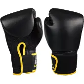 Avento Bokshandschoenen PU - 12 Oz - Zwart/Geel