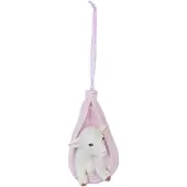Clayre & Eef Decoratie lammetje hangend 5*8*9 cm