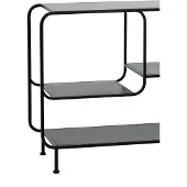 Light & Living Kast open 141x37x81,5 cm WINSTON mat zwart (Zwart, 141x37x81cm)