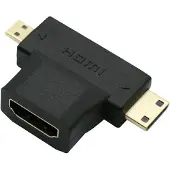 HaverCo 3 in 1 Micro HDMI + Mini HDMI naar HDMI kabel converter adapter voor