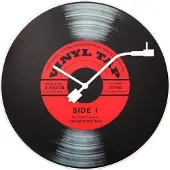Nextime NE-8141 Wandklok Dia. 43 Cm, Glas, 'Vinyl Tap'