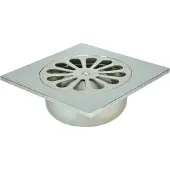 Wiesbaden chroom ABS doucheput 14x14 onder 40mm