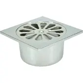 Riko doucheput met onderuitlaat 10 x 10 cm chroom