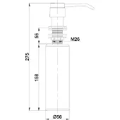 Xellanz inbouw zeeppompje chroom kunststof fles 250ml