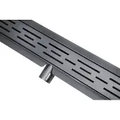 Wiesbaden Douchegoot met flens en rooster 90 x 7 cm gunmetal
