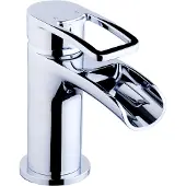 Wiesbaden Alegra wastafelkraan waterval met clickwaste chroom