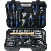 Projahn PROFICRAFT gereedschapskoffer, 98-delig, 1/4" + 1/2" aandrijving, 48-tands ratels, kunststof koffer