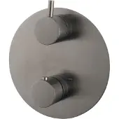 Wiesbaden Caral afbouwdeel rond inbouwthermostaat 2 weg gunmetal