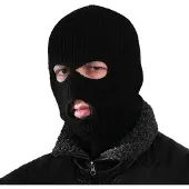 Partyking - Boef Kostuum - Zwarte Balaclava Bivakmuts Dief - Zwart - Carnavalskleding - Verkleedkleding