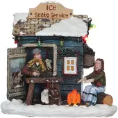 Luville Collectables Schaatsenslijperij met verlichting - 11,5 x 9 x 11 cm