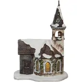 Luville Kersthuisje sint Chevalier kerk 17x14x24 cm