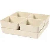 Packlinq Bloempotten, H: 8 cm, D: 19,5 cm, B: 19,5 cm, 1 set