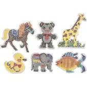 Packlinq Onderplaat, eend, olifant, giraf, beer, paard en een vis, afm 10x11-13x16,5 cm , 6 stuk