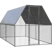 vidaXL Kippenhok 2x4x2 m gegalvaniseerd staal