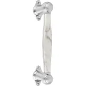 Formani Lazaro Rosa-Violan BOSCO LZ185MA greep tbv houten deur - mat RVS/carrara marmer
