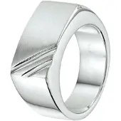 The Jewelry Collection For Men Ring Poli/mat - Zilver