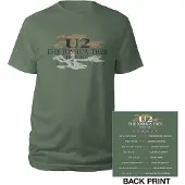 Ginza.se U2 Heren Tshirt -L- Joshua Tree Logo 2017 Groen