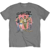 Ginza.se Gorillaz - Group Circle Rise Heren T-shirt - 2XL - Grijs