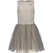 Le Chic Meisjes Jurk - Mouwloos - Opengewerkte stof en tule - Maat 116