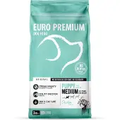 Euro Premium 4x Puppy Medium Kip - Rijst 3 Kg