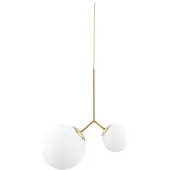 House Doctor Twice Hanglamp Messing/opal White - Hanglampen Glas Brass - 203970105