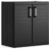 Keter Detroit XL lage Kast - 2 planken - 89x54x93cm - Zwart