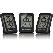Bresser Weerstation - ClimaTemp Hygro Indicator - Set van 3 - Checkt Binnenklimaat - Zwart