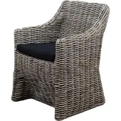 AVH-Collectie Kursi Louise dining tuinstoel naturel rotan - olefin black
