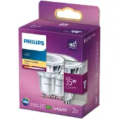 Philips Energiezuinige Spot - 35 W- GU10 - warmwit licht - 2 stuks - Bespaar op energiekosten