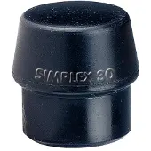 HALDER Kunststofhamerkop | hoofd-d. 80 mm | rubber zwart middelhard | 1 stuk - 3202.080