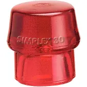 HALDER Kunststofhamerkop | hoofd-d. 60 mm | plastic rood hard | 1 stuk - 3206.060