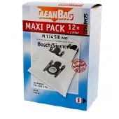 Cleanbag stofzuigerzakken 12 stuks - Geschikt voor Bosch Siemens - G XL G XXL G ALL - Inclusief 2 filters - Alternatief - Maxipack - Voordeelpak