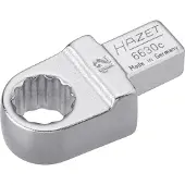 Hazet Insteekringsleutel 6630C-12 · 9 x 12 mm insteekvierkant massief · Buitentwaalfkant tractieprofiel · SW 12 mm