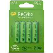 GP 1300 mAh Penlite oplaadbare batterijen 4 stuks Recyko