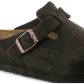 Birkenstock Klomp Birkenstock Unisex Boston Soft Footbed Suede Mocha Narrow-Schoenmaat 43