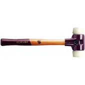HALDER Kunststofhamer | lengte 350 mm hoofd-d. 50 mm | hard hout | nylon wit | 1 stuk - 3008.050 3008.050