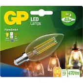 GP Vintage LED gloeidraadlamp E14 B35, kaarsvorm, 4W/40W