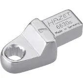 Hazet Insteekringsleutel 6630C-7 · 9 x 12 mm insteekvierkant massief · Buitentwaalfkant tractieprofiel · SW 7 mm