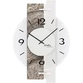 AMS Wandklok Natuursteen-Aluminium 9558