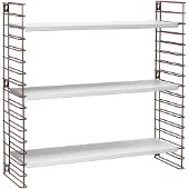 Tomado Boekenrek 3 Planken Wit/Brons- 70 x 68 x 21 cm