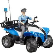 BRUDER politie-quad met politievrouw en ausst.