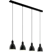 Eglo Hanglamp Priddy 4-lichts zwart